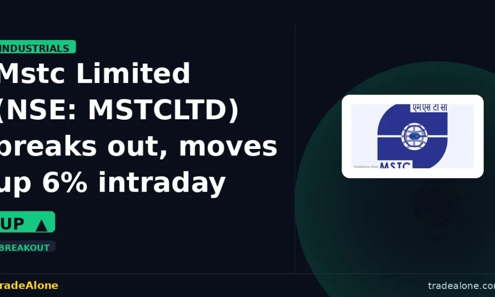 Mstc Limited MSTCLTD breaks out