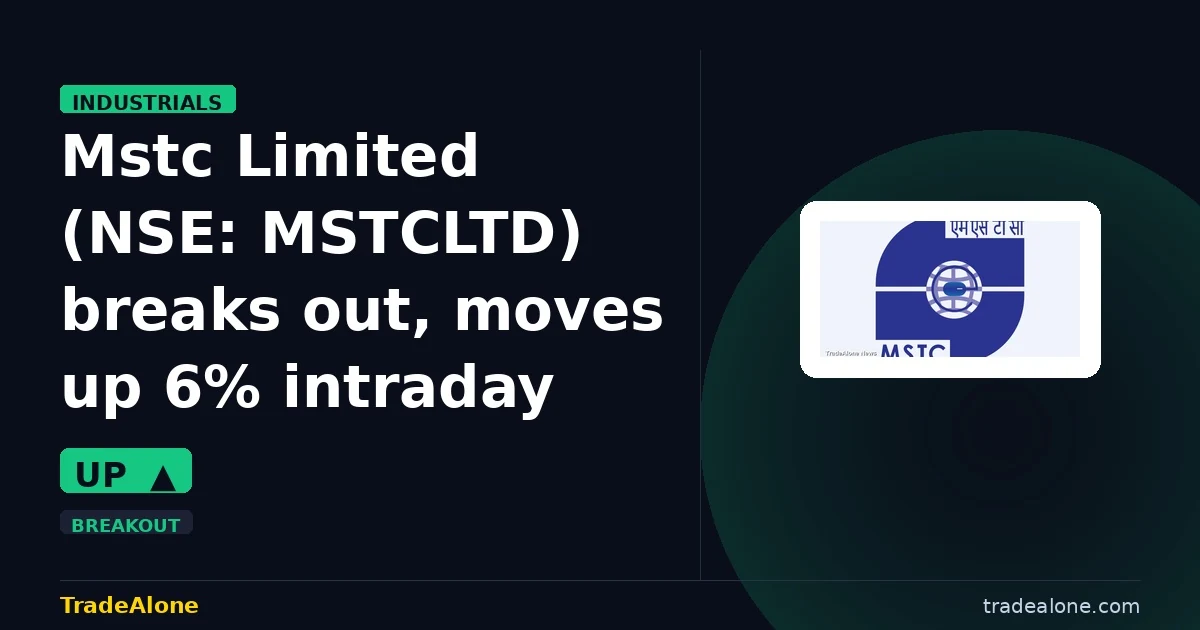 Mstc Limited MSTCLTD breaks out