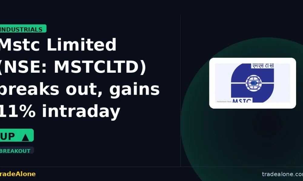 Mstc Limited MSTCLTD breaks out
