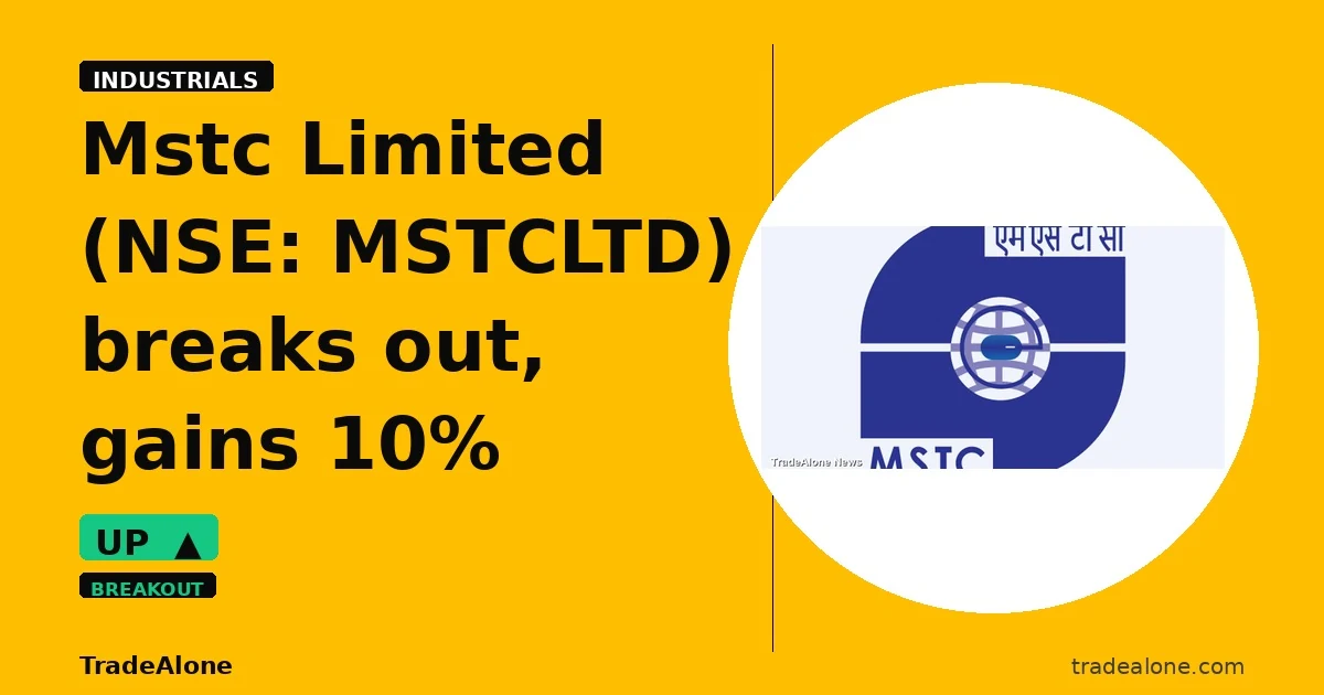 Mstc Limited MSTCLTD breaks out