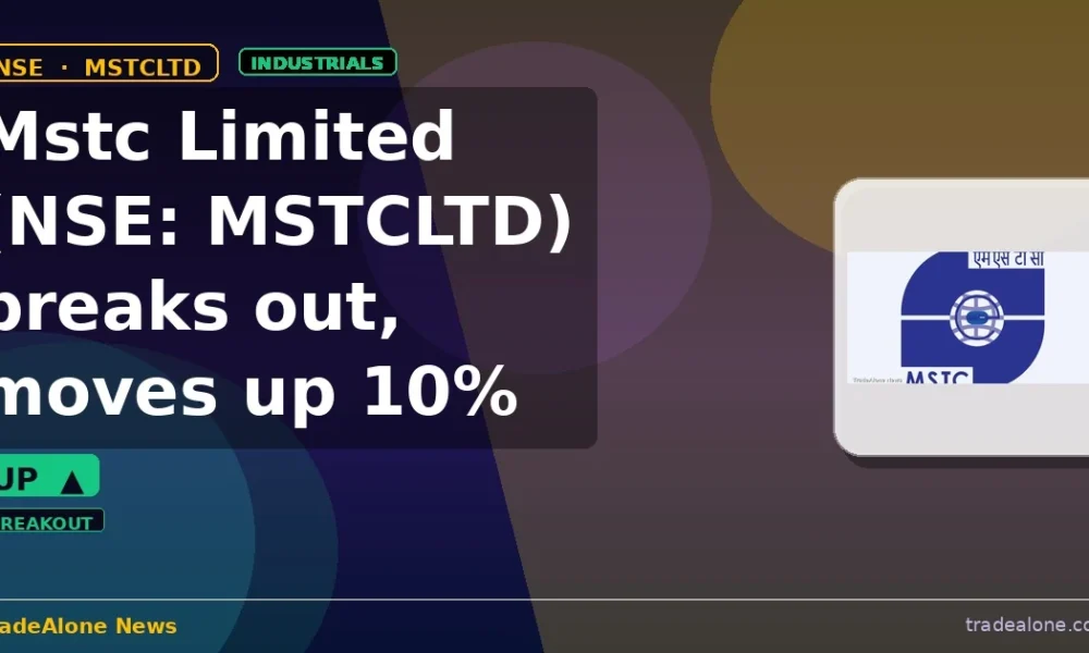 Mstc Limited MSTCLTD breaks out
