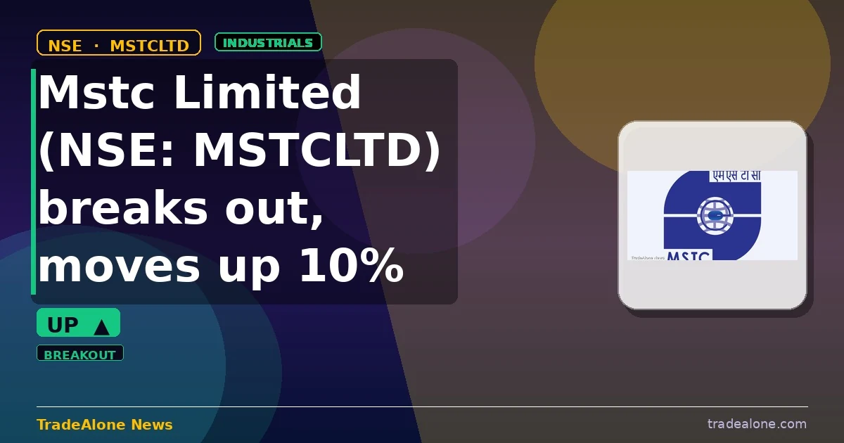 Mstc Limited MSTCLTD breaks out