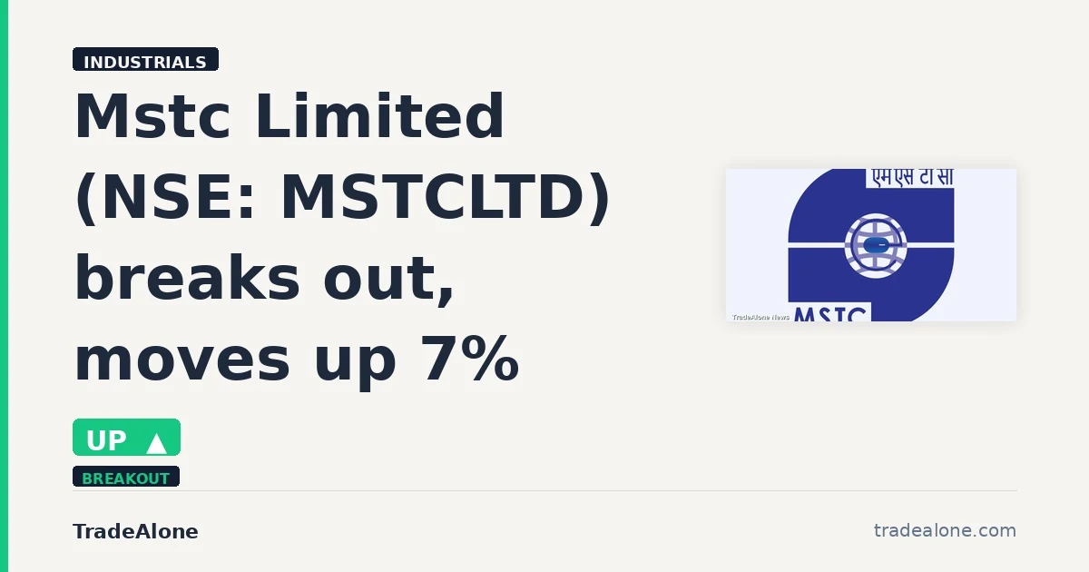 Mstc Limited MSTCLTD breaks out