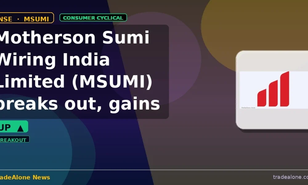 Motherson Sumi Wiring India Limited MSUMI breaks out