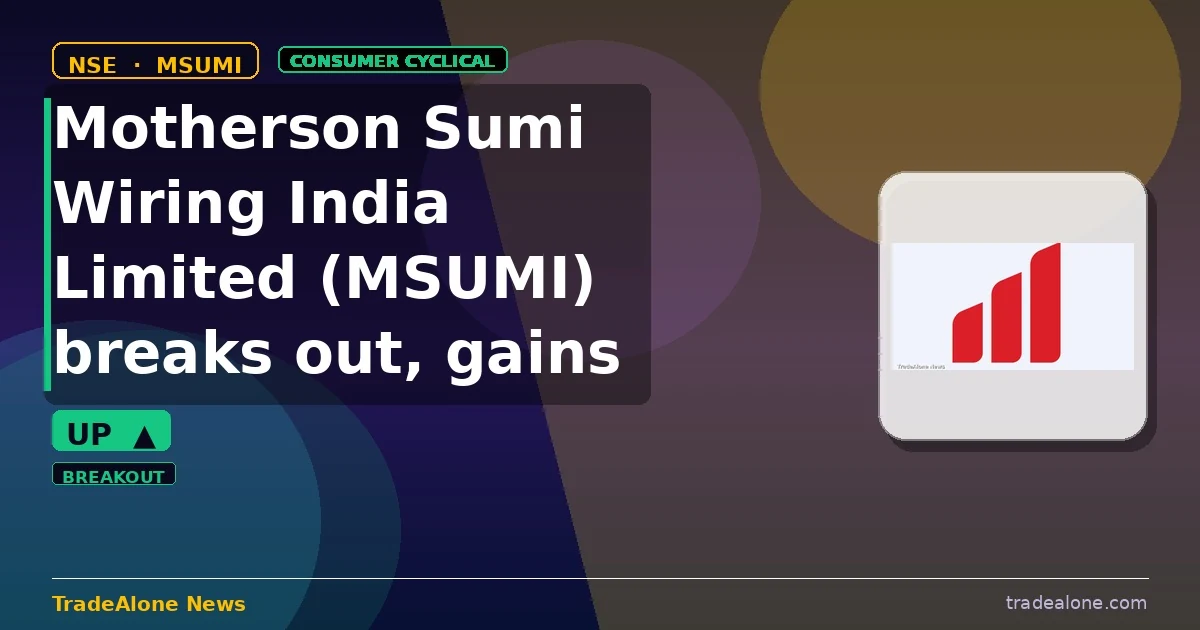 Motherson Sumi Wiring India Limited MSUMI breaks out
