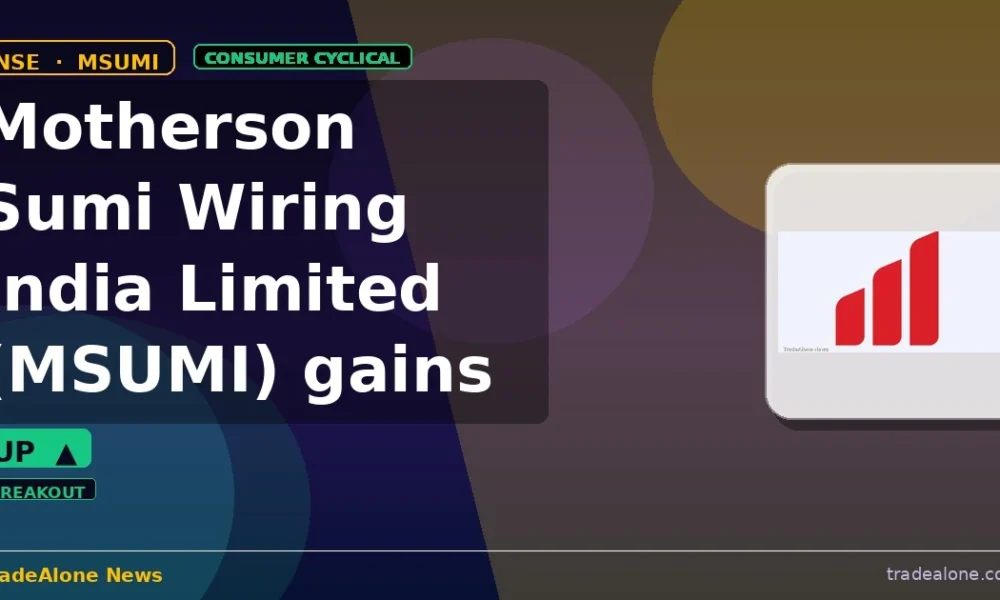 Motherson Sumi Wiring India Limited MSUMI gains 5% intraday