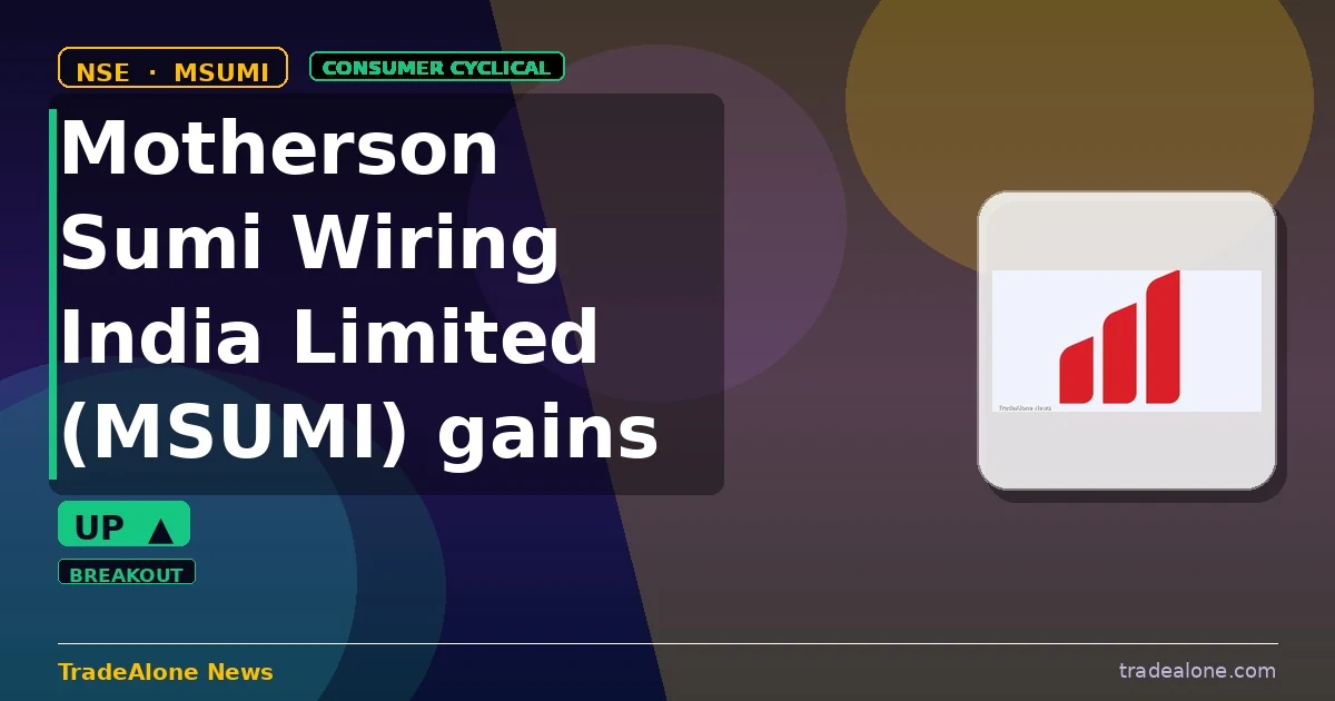 Motherson Sumi Wiring India Limited MSUMI gains 5% intraday