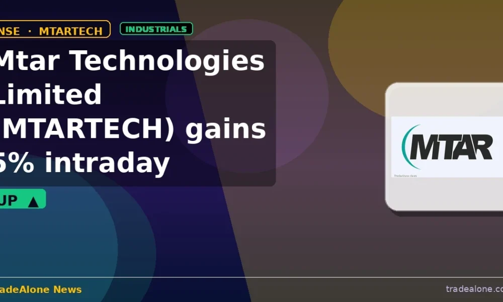 Mtar Technologies Limited MTARTECH gains 5% intraday