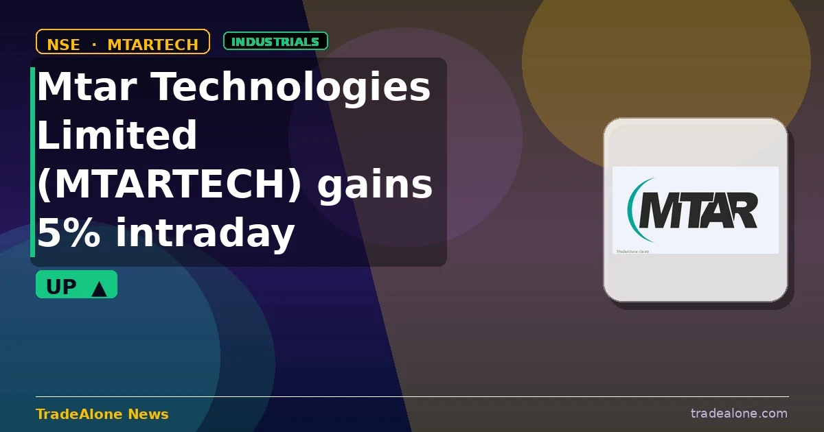 Mtar Technologies Limited MTARTECH gains 5% intraday