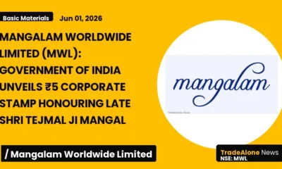 Mangalam Worldwide Limited NSE MWL Commemorative Stamp