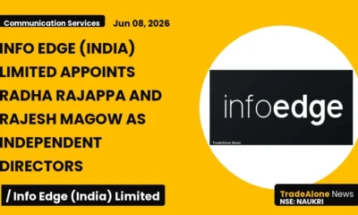 Info Edge (india) Limited Naukri Appoints Radha Rajappa Rajesh Magow June 2026