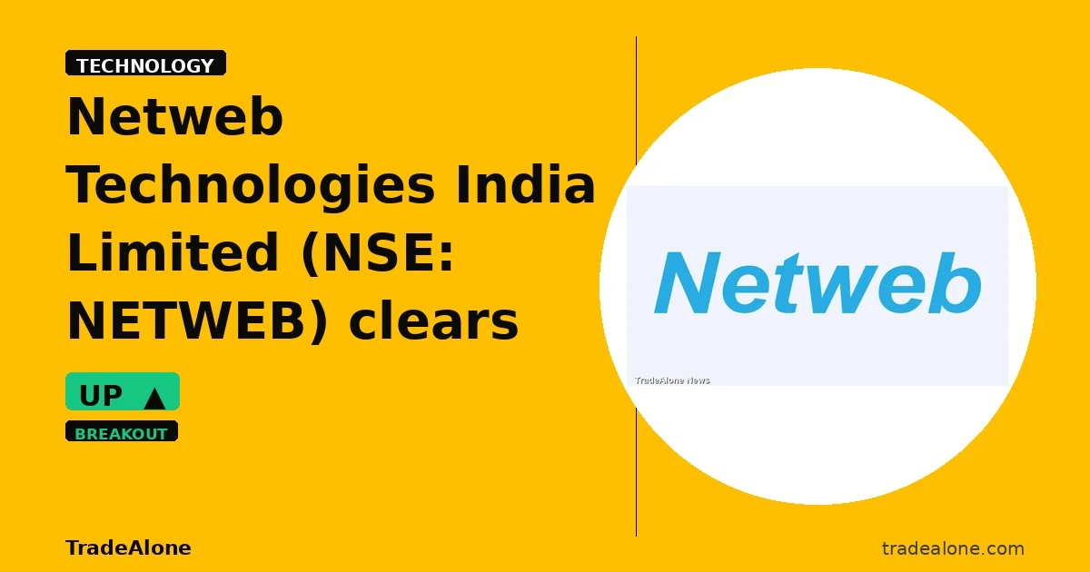Netweb Technologies India Limited NSE NETWEB clears resistance