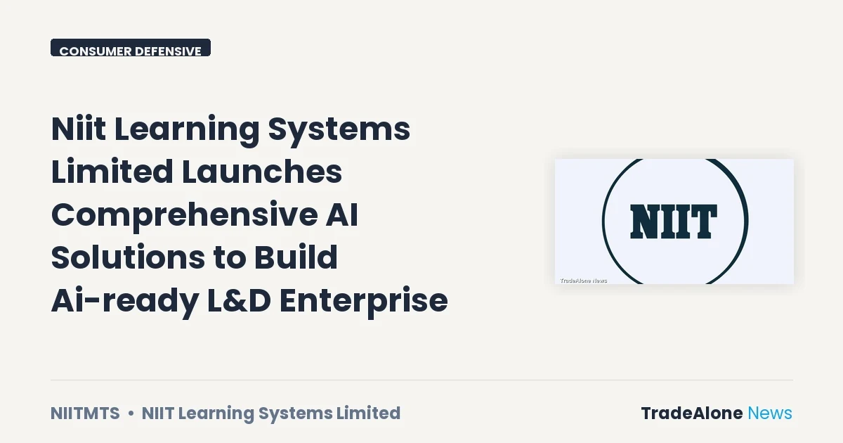 Niit Learning Systems Limited Niitmts Ai-ready L&D Enterprise