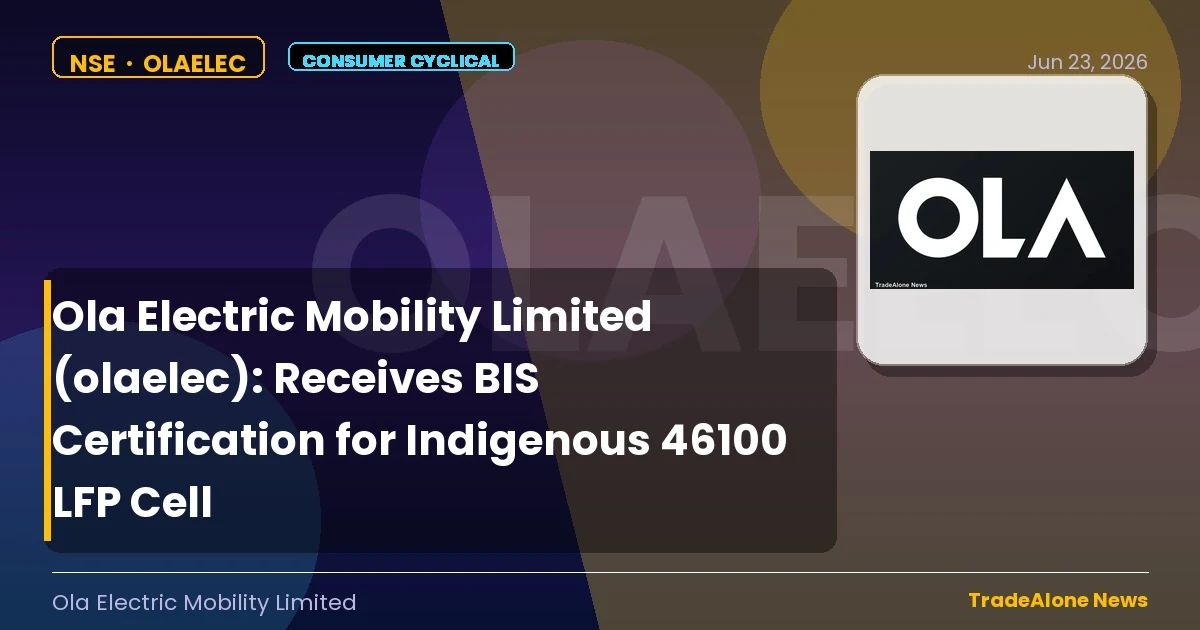 Ola Electric Mobility Limited Olaelec June 2026 Event