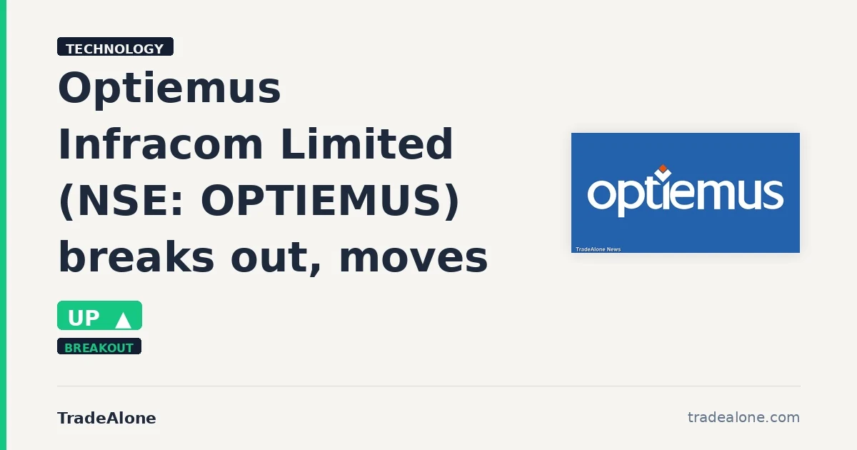 Optiemus Infracom Limited NSE: OPTIEMUS breaks out