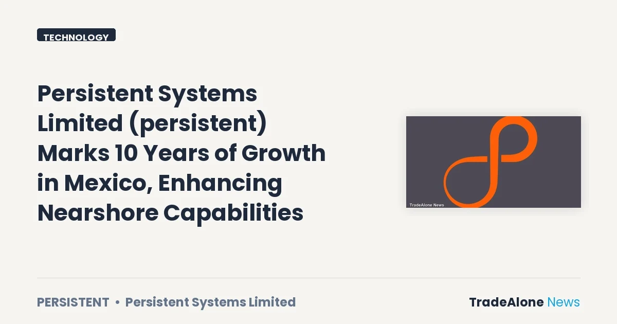 Persistent Systems Limited Persistent 10-year Milestone