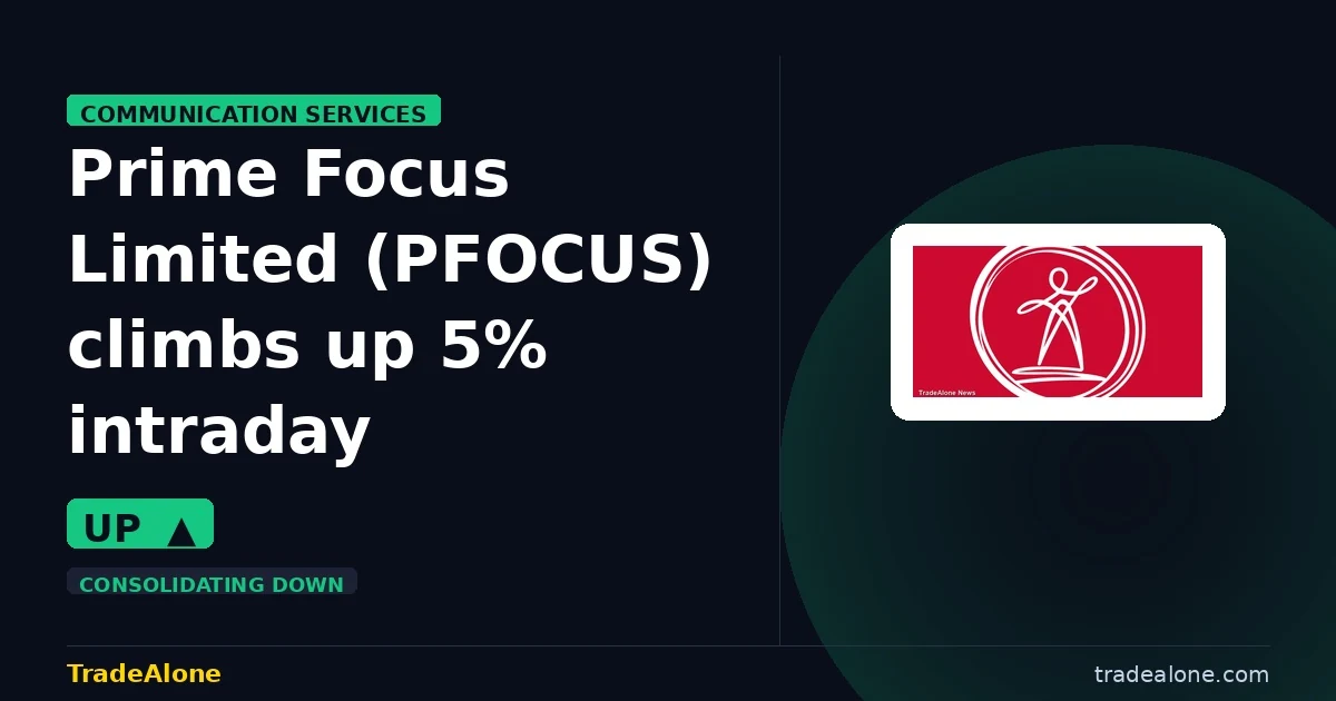 Prime Focus Limited PFOCUS climbs up 5% intraday