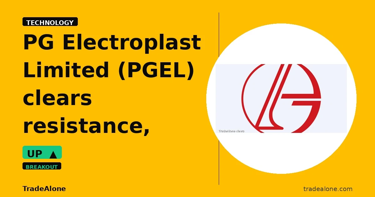 PG Electroplast Limited PGEL clears resistance