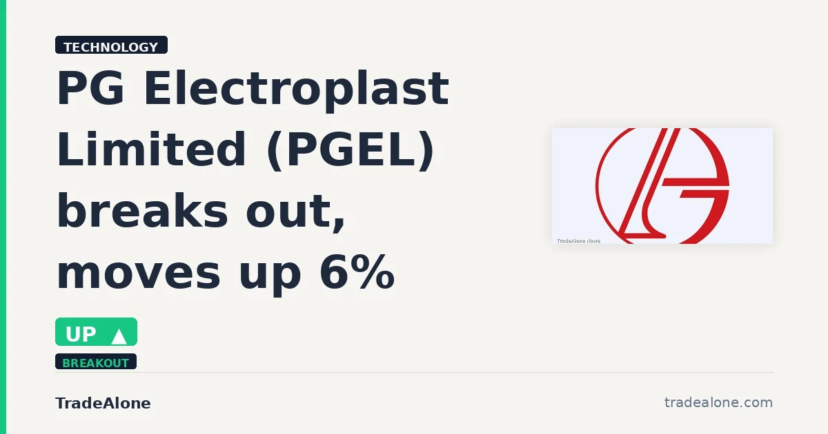 PG Electroplast Limited PGEL breaks out