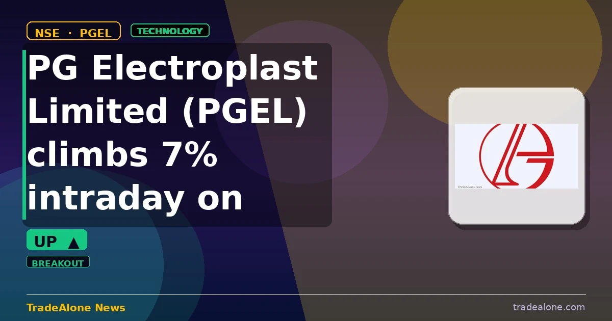 PG Electroplast Limited PGEL climbs 7% intraday