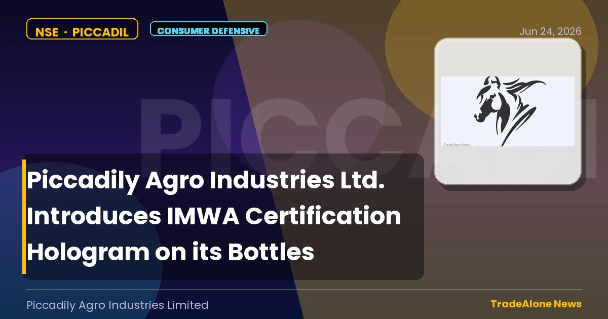Piccadily Agro Industries Ltd. IMWA Certification June 2026