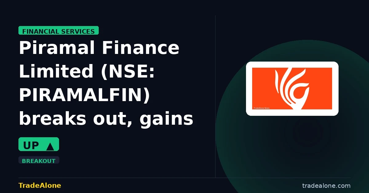 Piramal Finance Limited PIRAMALFIN breaks out