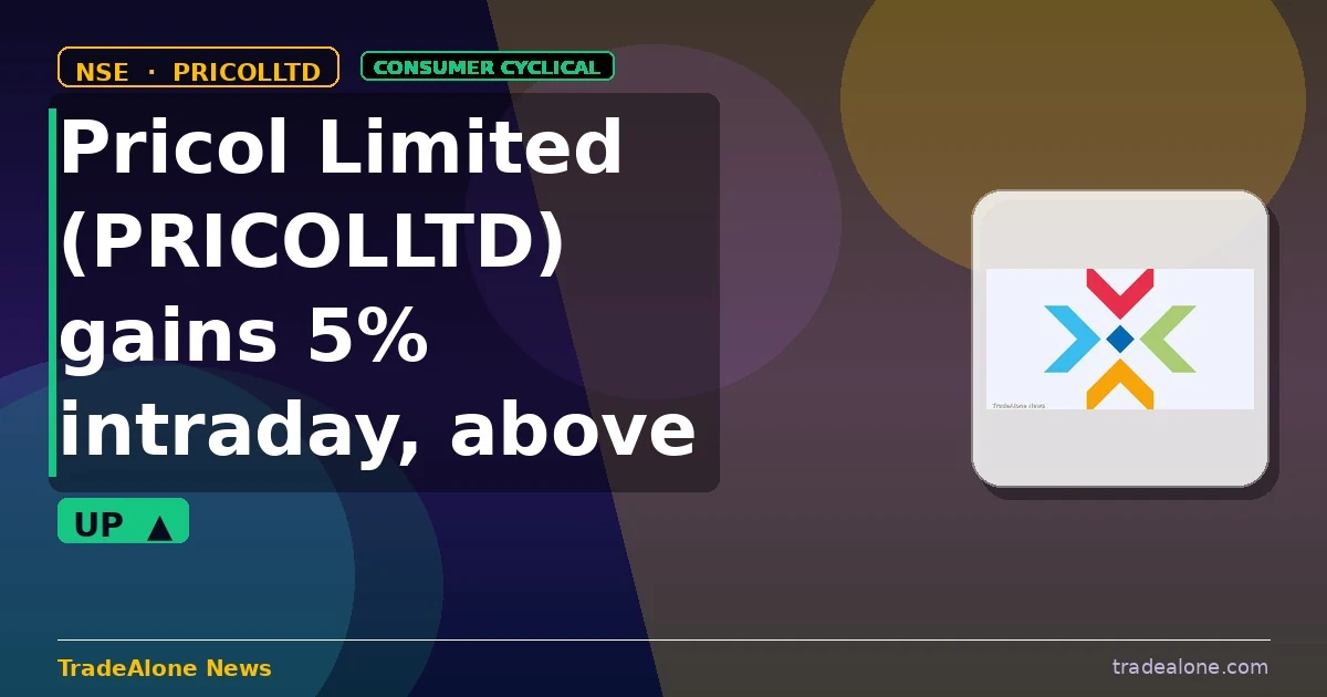 Pricol Limited PRICOLLTD gains 5% intraday above resistance