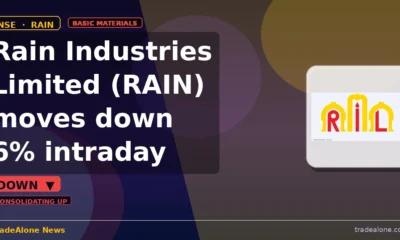 Rain Industries Limited RAIN moves down 6% intraday