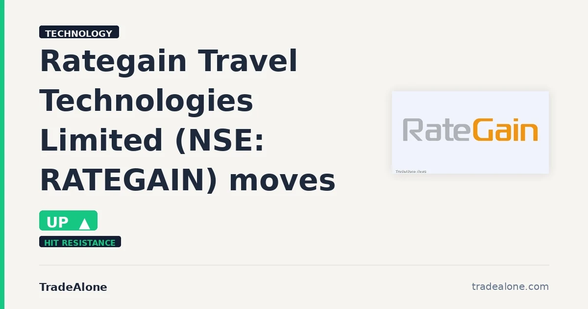 Rategain Travel Technologies Limited NSE: RATEGAIN 5% intraday gain