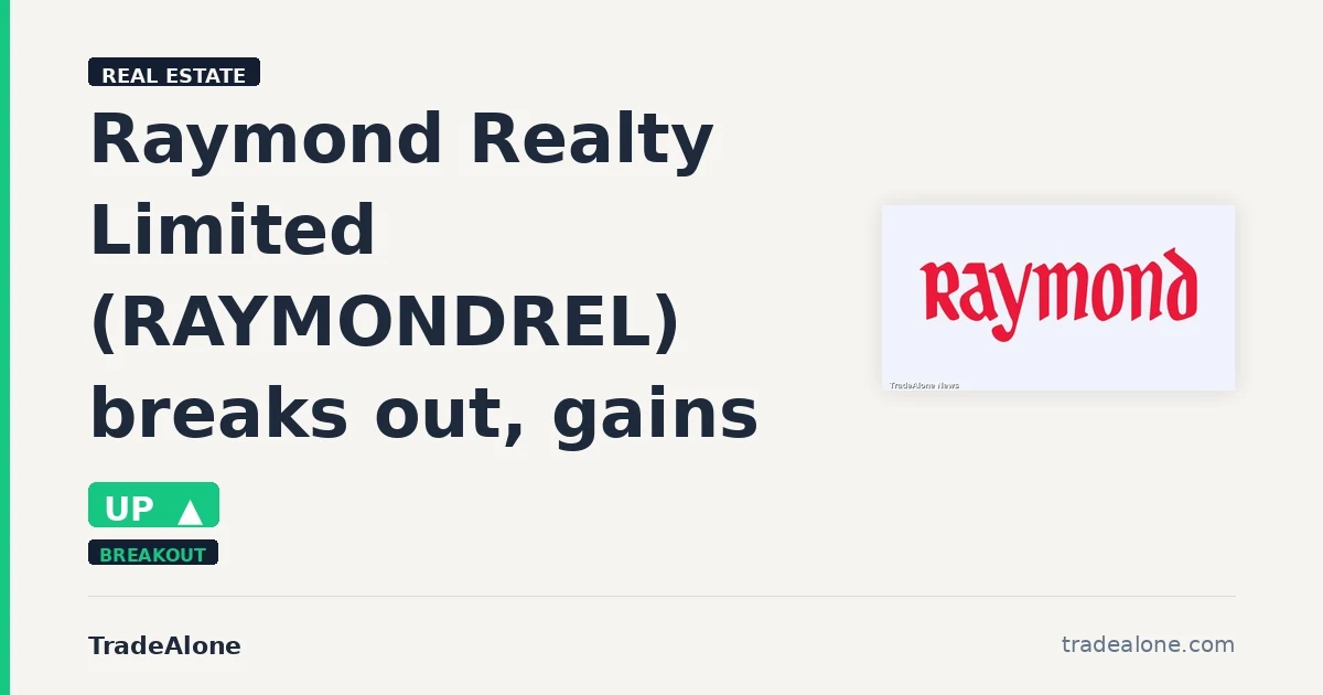 Raymond Realty Limited RAYMONDREL breakout