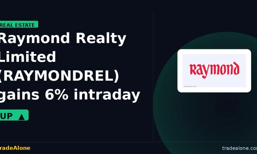 Raymond Realty Limited RAYMONDREL gains 6%