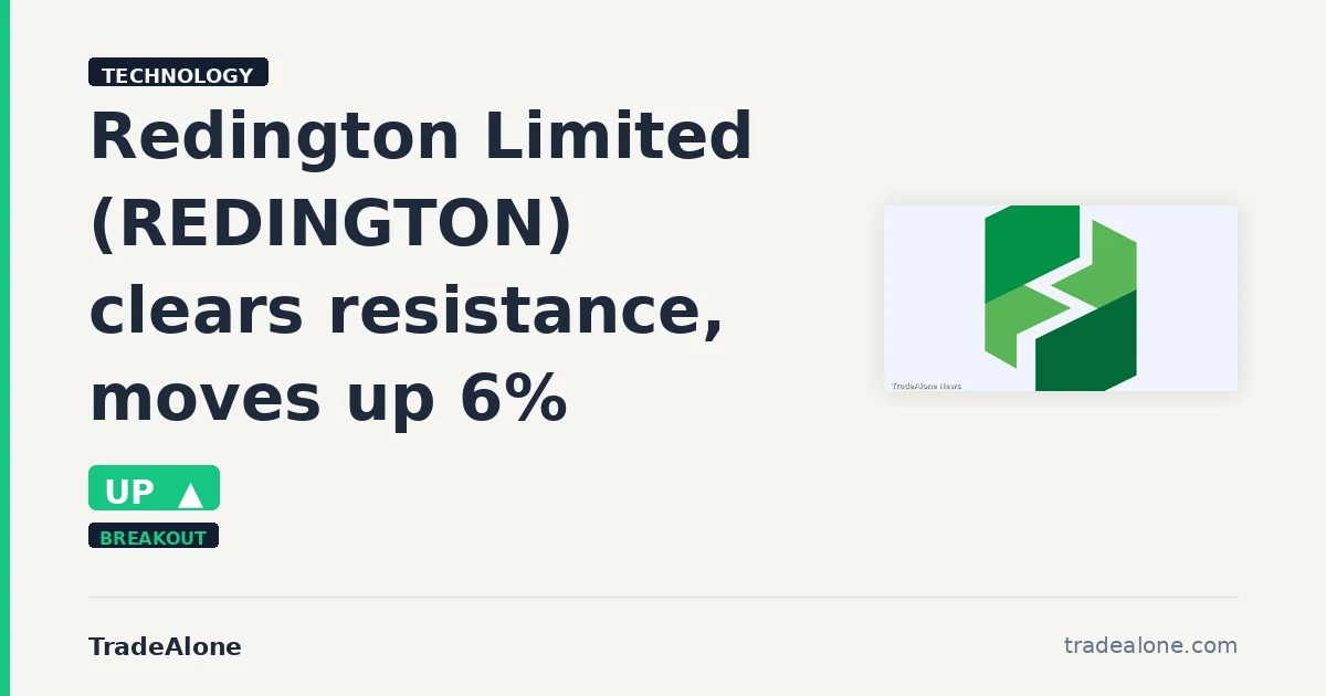 Redington Limited REDINGTON clears resistance