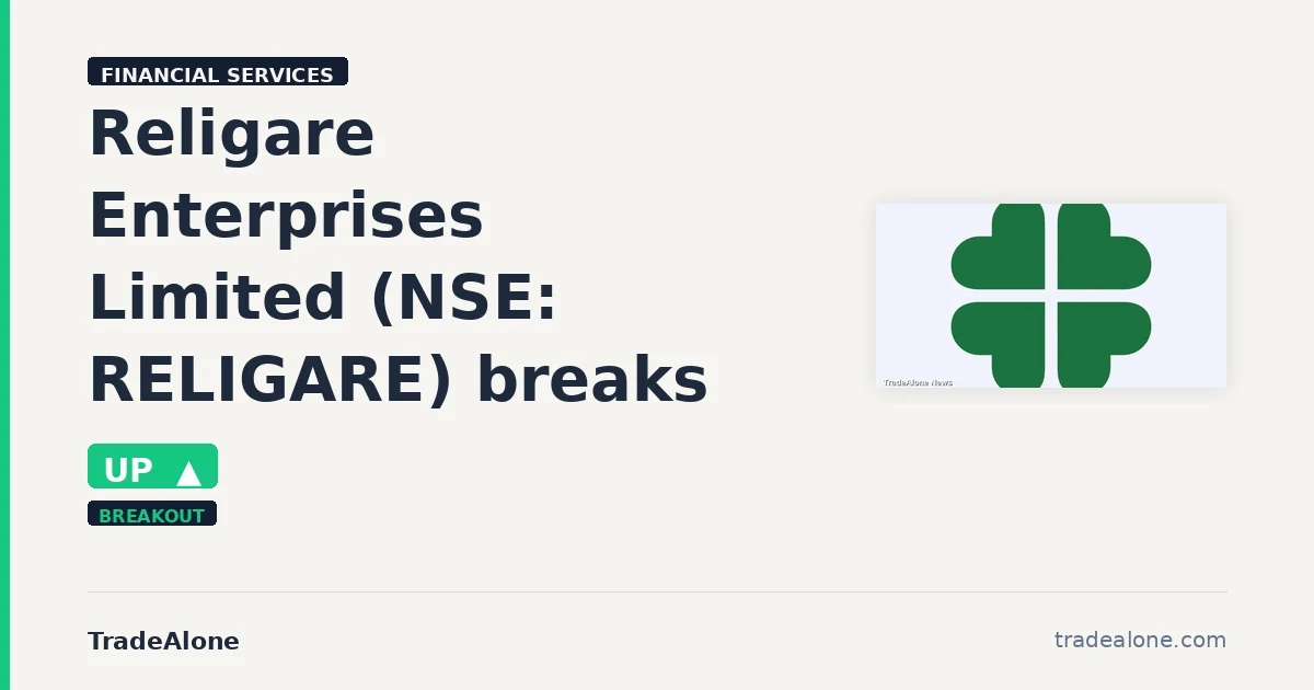 Religare Enterprises Limited RELIGARE breaks out