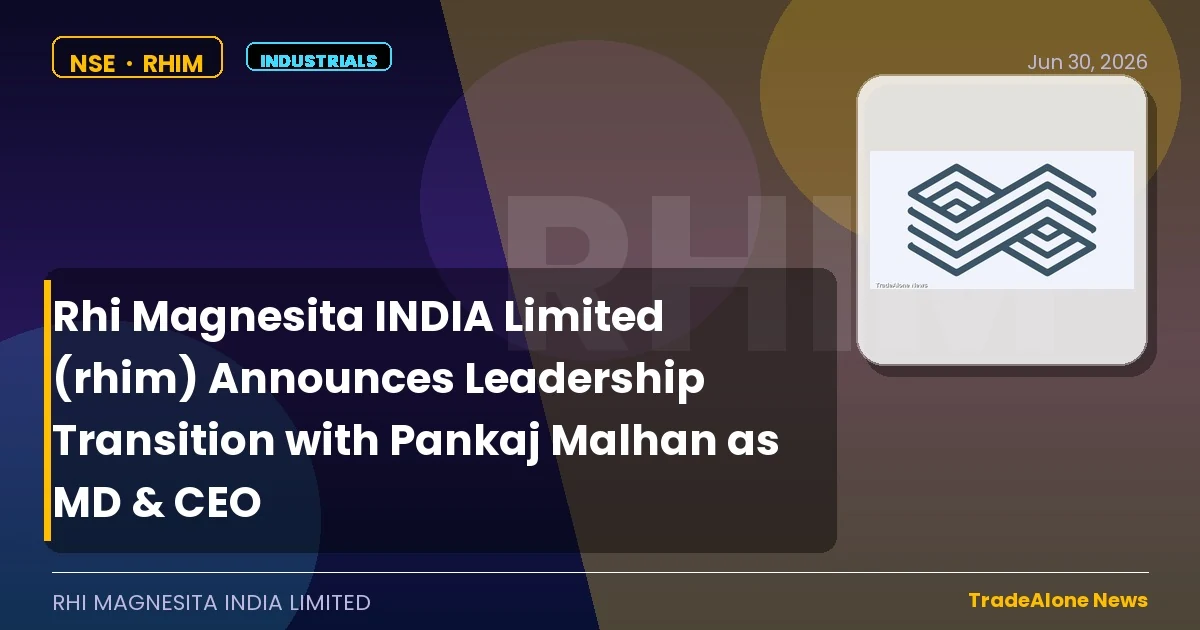 Rhi Magnesita India Limited RHIM Leadership Transition Q2 FY26