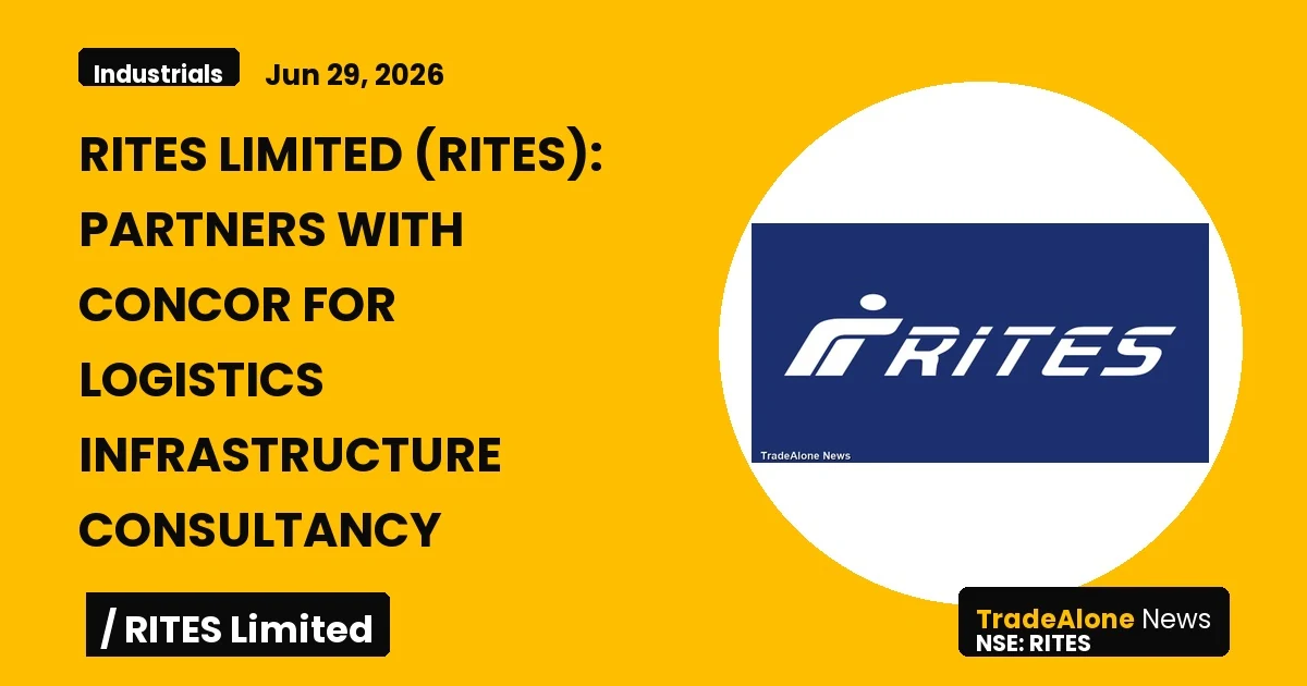 Rites Limited RITES Mou Q2 FY26 Logistics