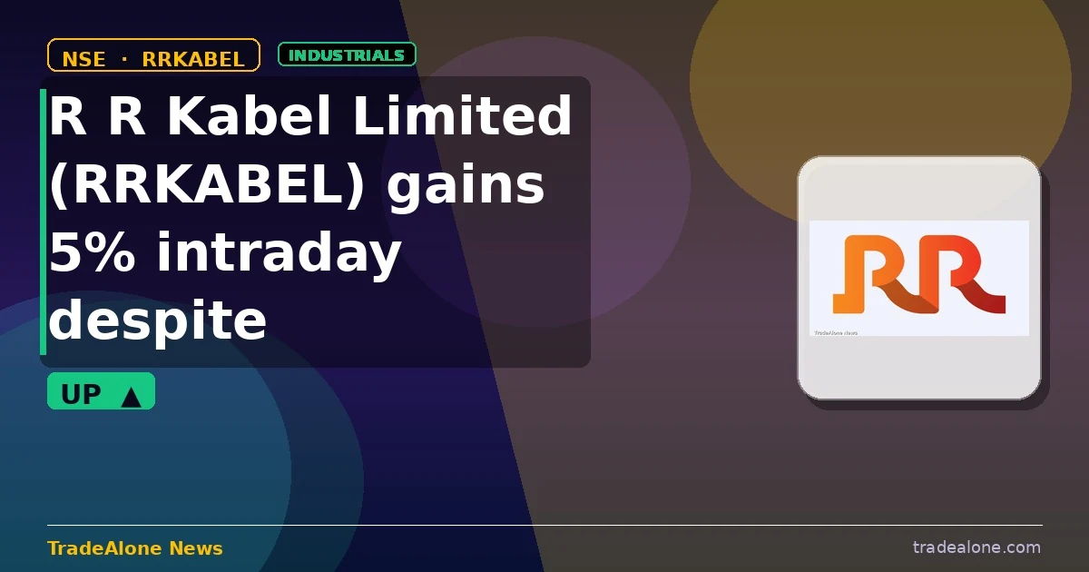 R R Kabel Limited RRKABEL gains 5% intraday despite breakdown