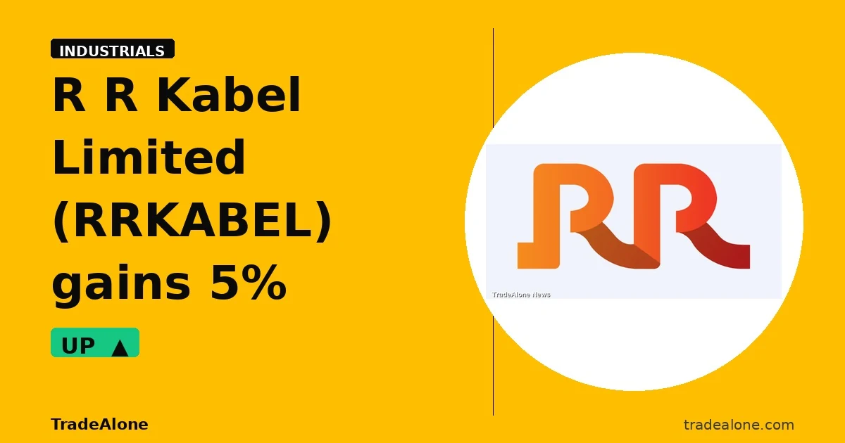 R R Kabel Limited RRKABEL gains 5%