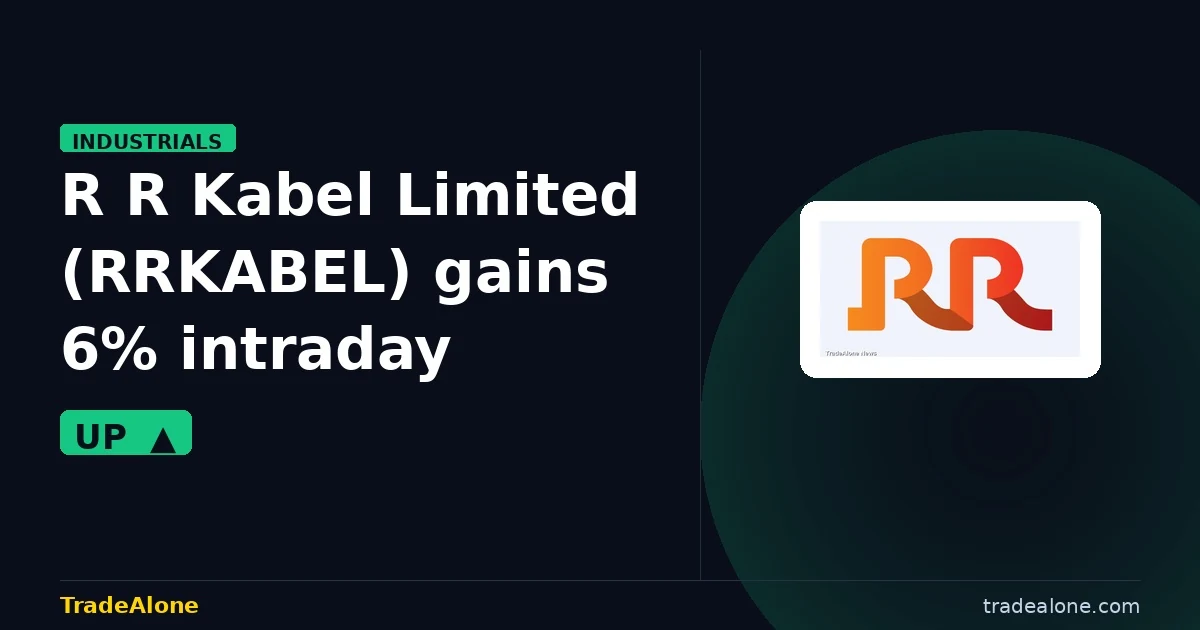 R R Kabel Limited RRKABEL gains intraday