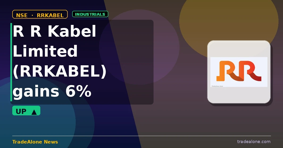 R R Kabel Limited RRKABEL gains 6% intraday