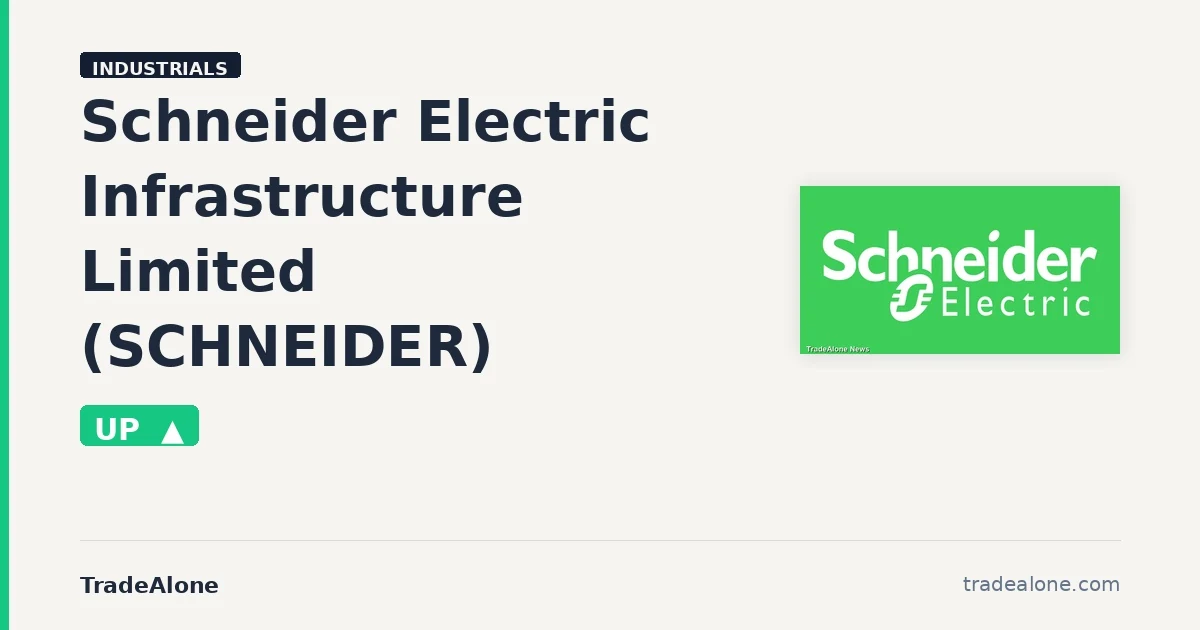 Schneider Electric Infrastructure Limited SCHNEIDER bounces 5%