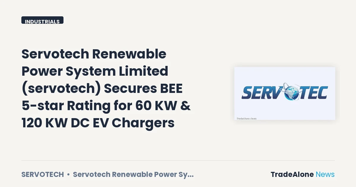 Servotech Renewable Power System Limited Servotech BEE 5-star Rating June 2026