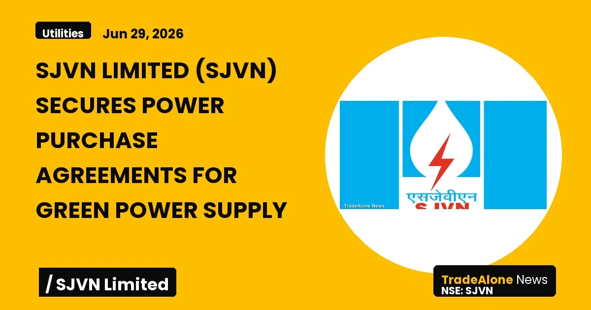 Sjvn Limited SJVN Q2 FY26 Power Purchase Agreements