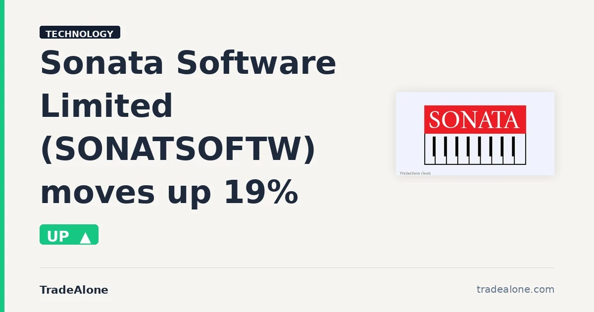Sonata Software Limited SONATSOFTW moves up 19% intraday