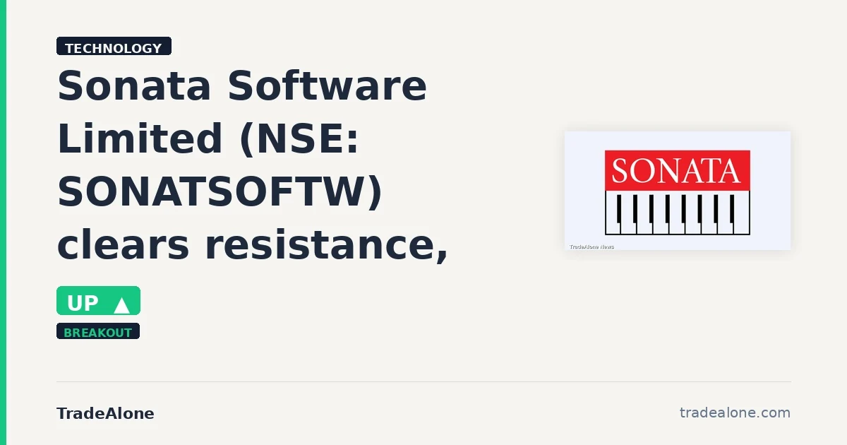 Sonata Software Limited SONATSOFTW clears resistance