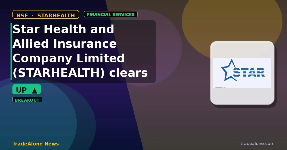 Star Health and Allied Insurance Company Limited STARHEALTH clears resistance