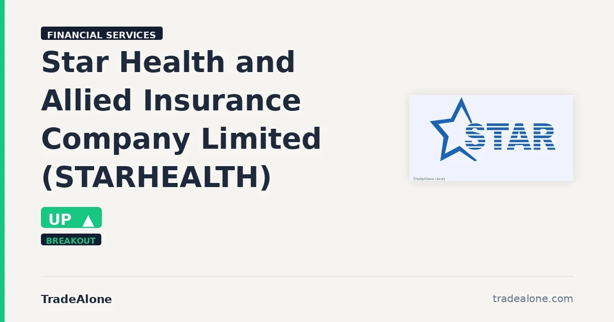 Star Health and Allied Insurance Company Limited STARHEALTH breaks out
