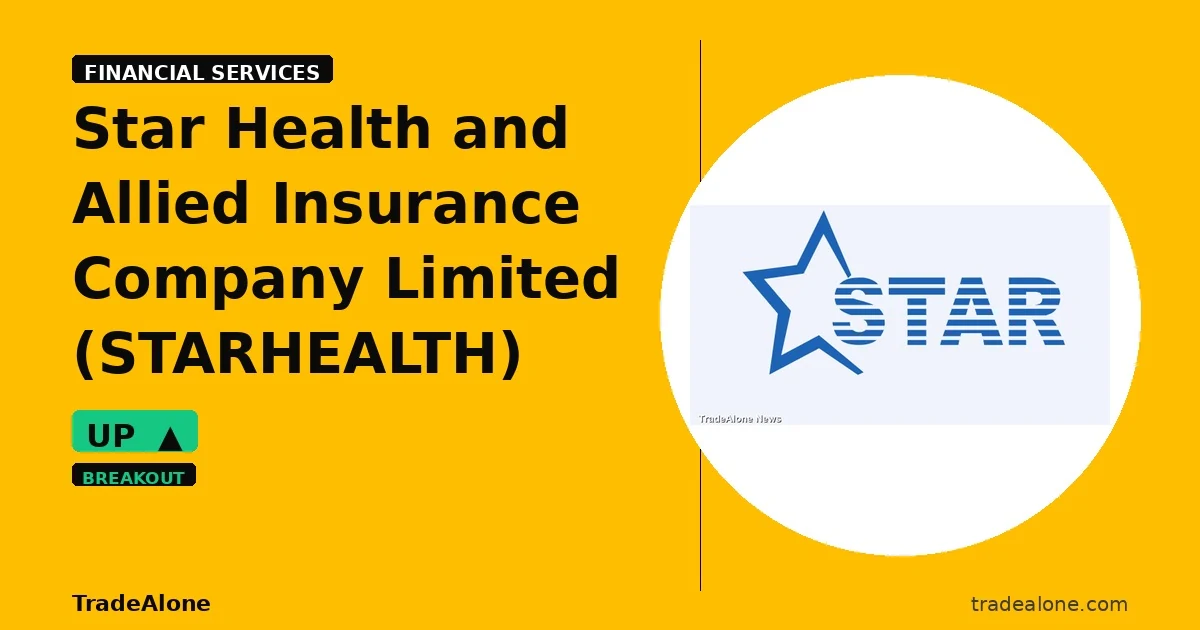 Star Health and Allied Insurance Company Limited STARHEALTH breaks out