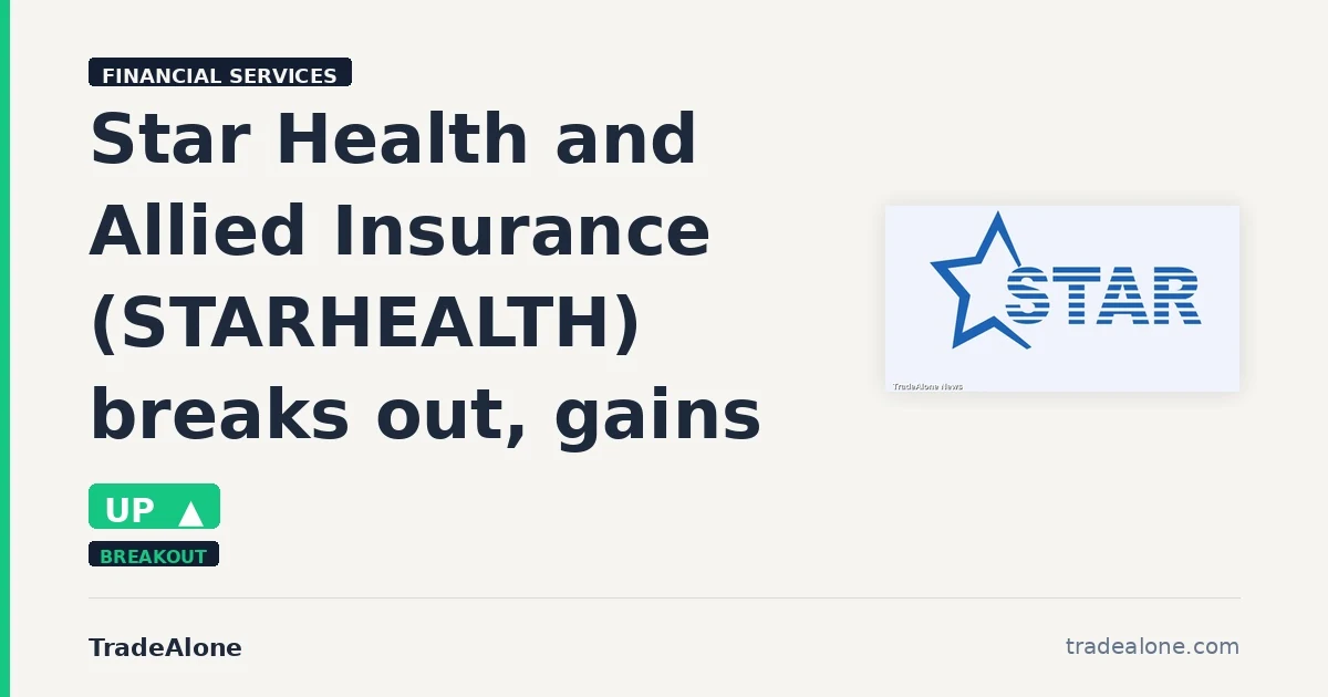 Star Health and Allied Insurance Company Limited STARHEALTH breaks out