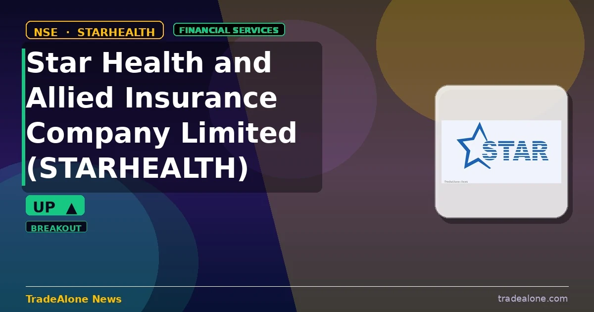 Star Health and Allied Insurance Company Limited STARHEALTH breaks out