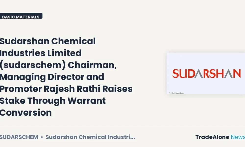 Sudarshan Chemical Industries Limited Sudarschem Stake Increase